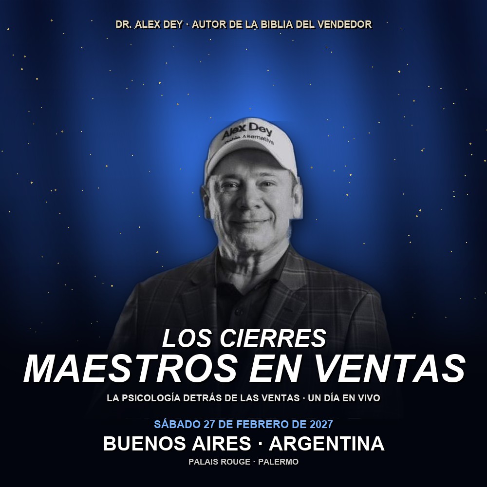 Arte del evento 🎯 Alex Dey — Los Cierres Maestros en Ventas, en vivo en Buenos Aires