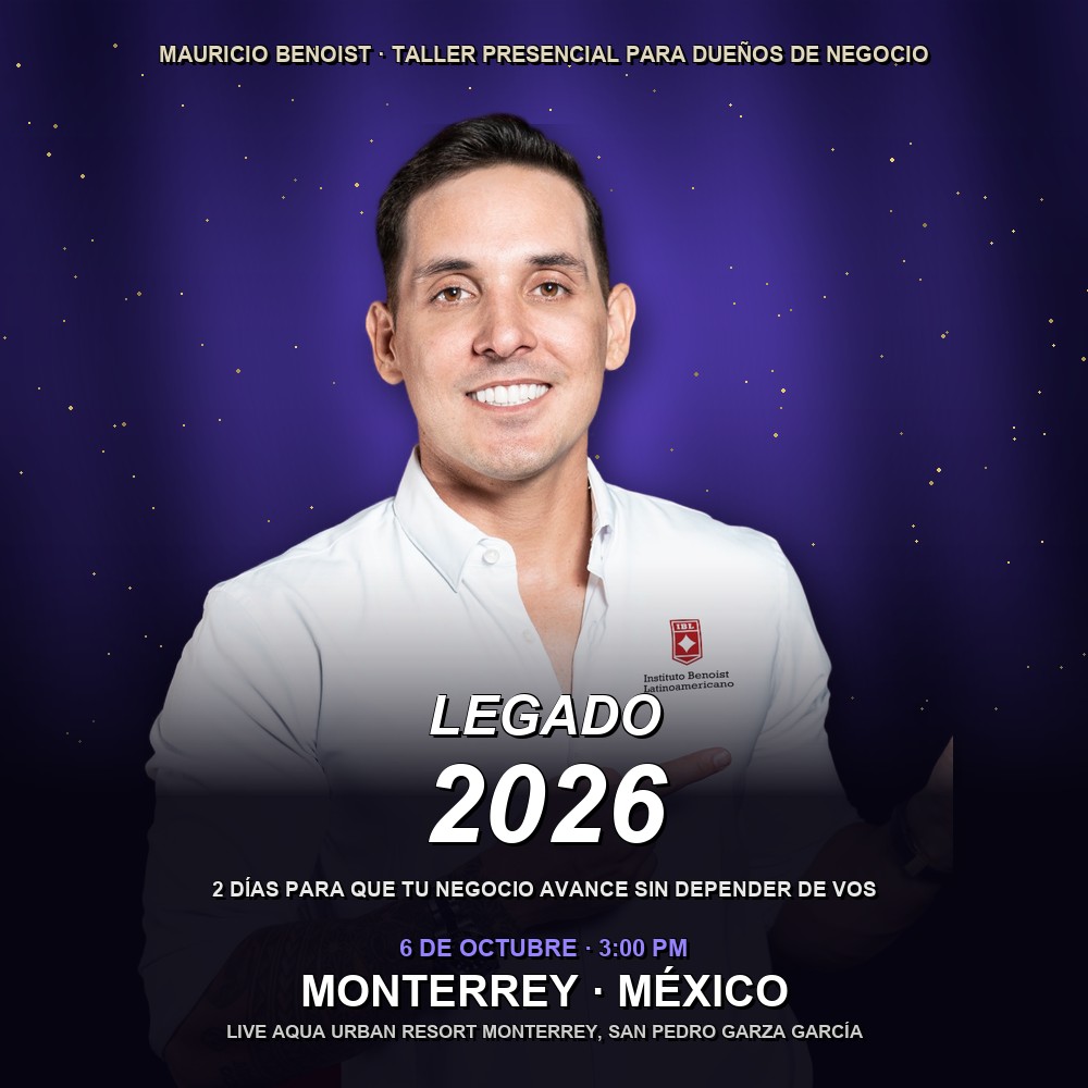 Arte del evento 🏛️ Legado 2026 — taller para dueños de negocio con Mauricio Benoist, Monterrey