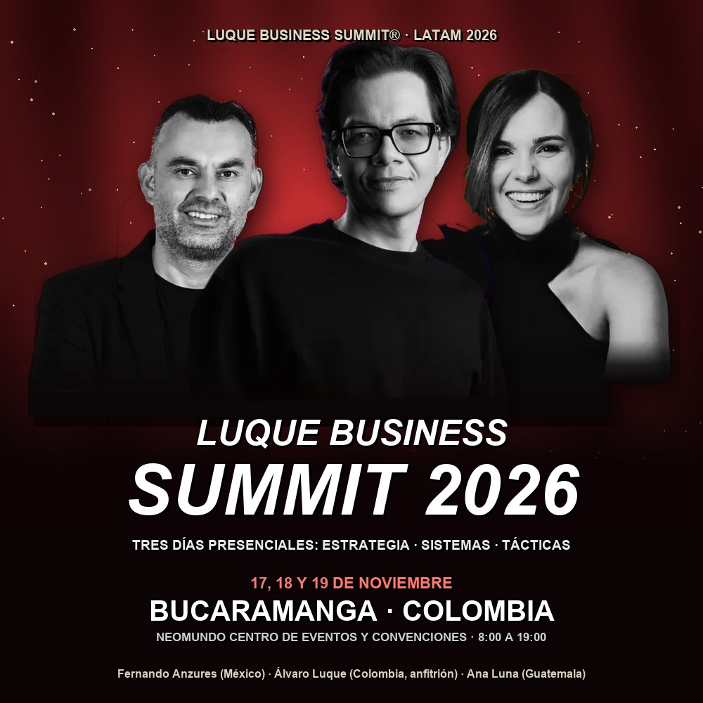 Arte del evento 📈 Luque Business Summit 2026 — tres días de crecimiento empresarial en Bucaramanga
