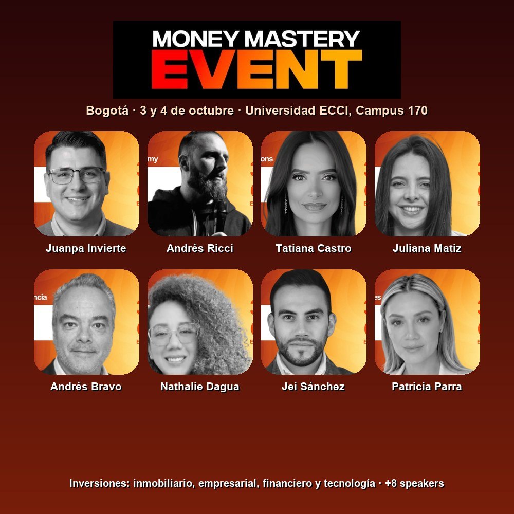 Arte del evento 💰 Money Mastery Event 2026 — dos dÃas de inversiones en Bogotá