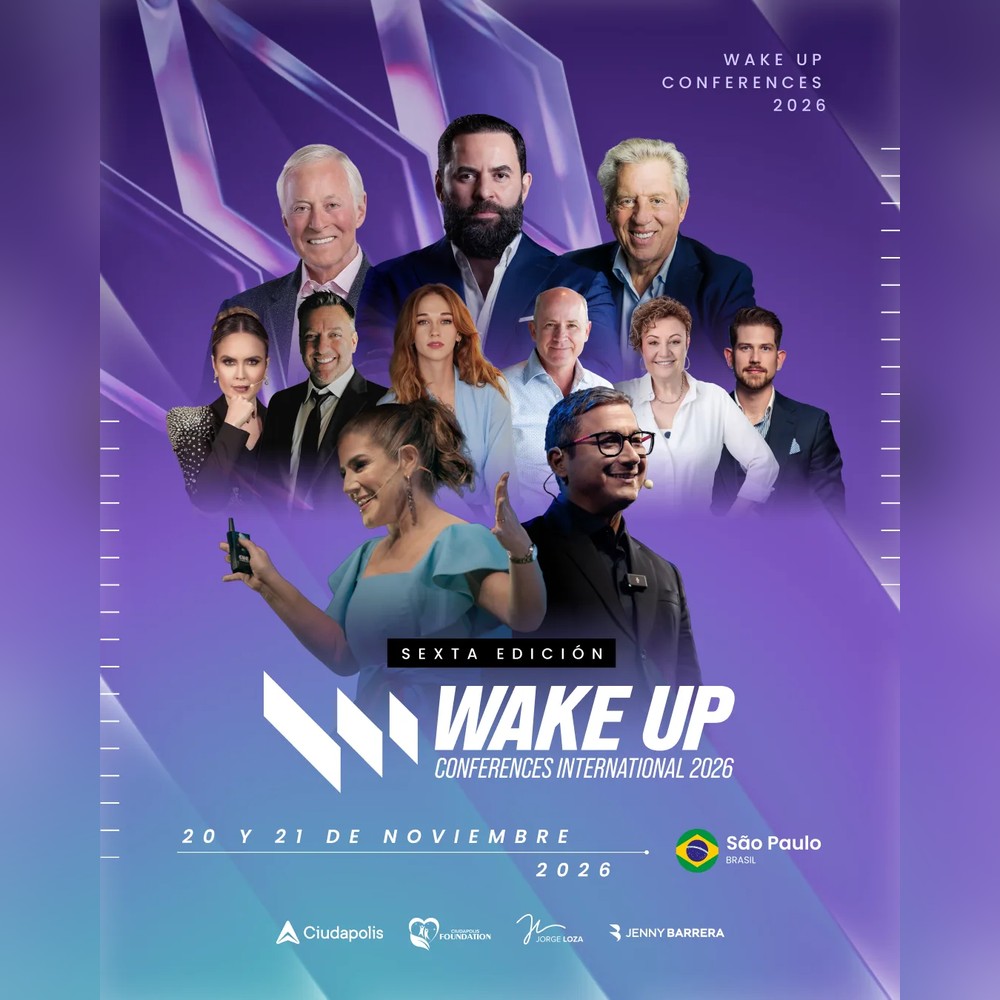 Arte del evento 🌅 Wake Up Brasil 2026 — John C. Maxwell y Wendell Carvalho en São Paulo